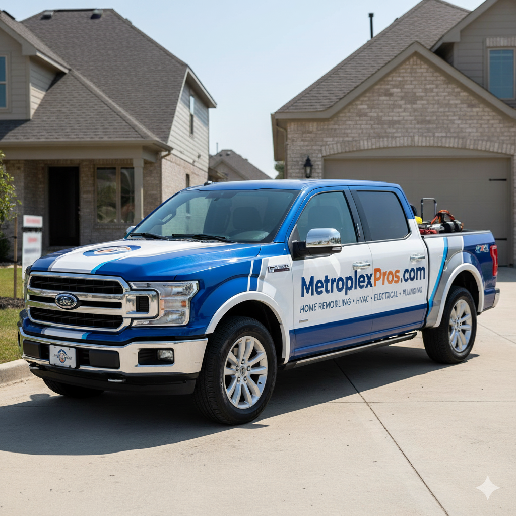 Metroplex Pros service truck - professional home improvement services in Dallas